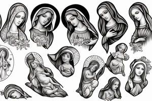 virgin mary tattoo idea