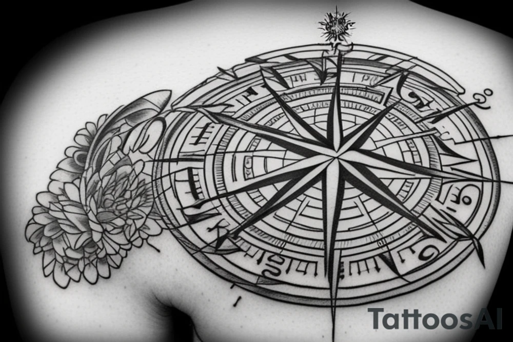 compass tattoo idea