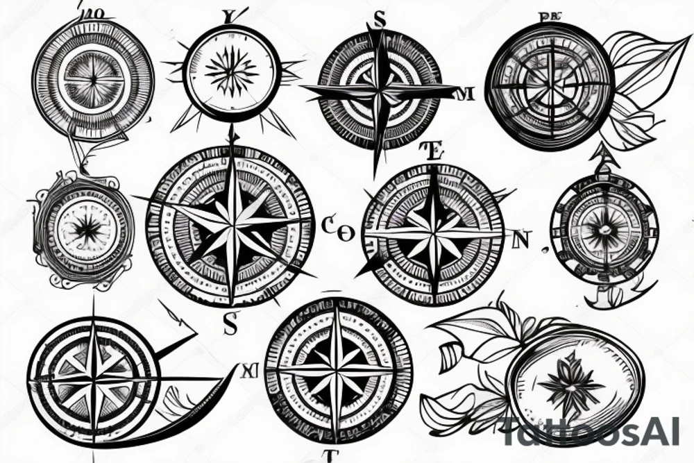 compass tattoo idea