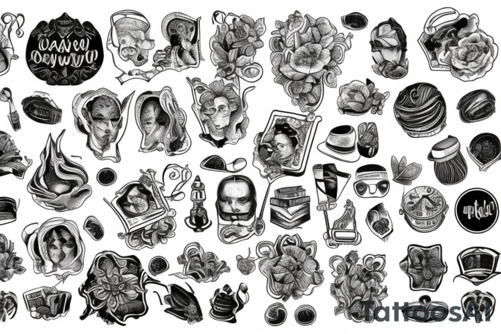 Czerwony samochód tattoo idea