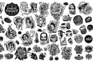 Czerwony samochód tattoo idea