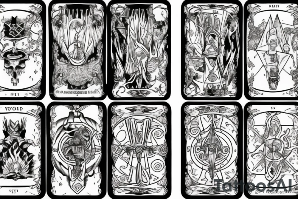 cart tarot world tattoo idea