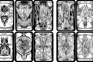 cart tarot world tattoo idea
