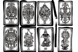 cart tarot world tattoo idea