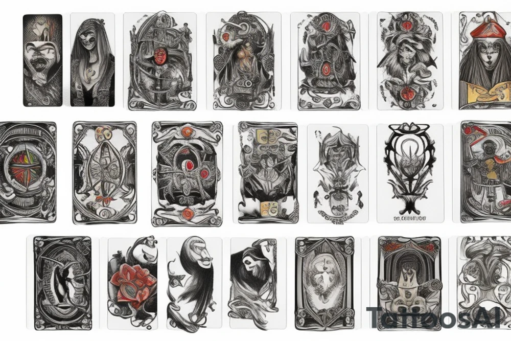cart tarot world tattoo idea