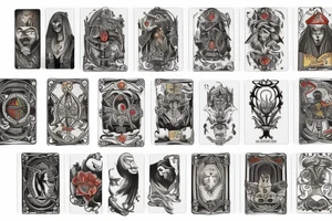 cart tarot world tattoo idea