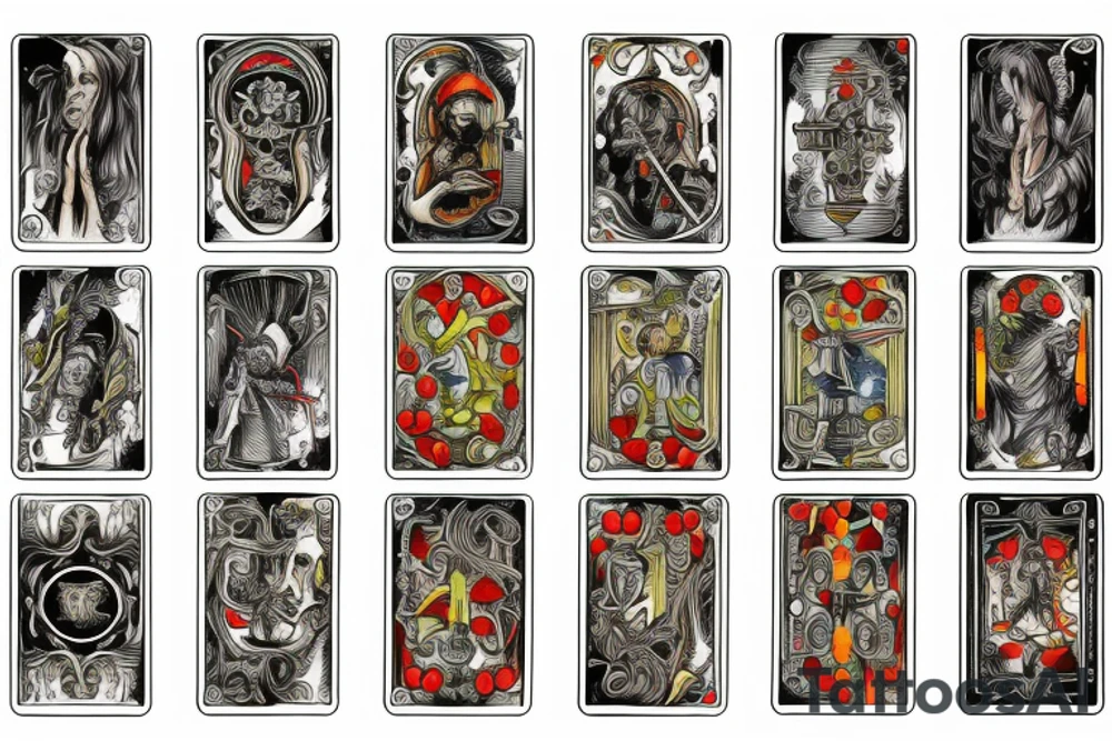 cart tarot world tattoo idea