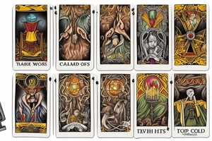 cart tarot world tattoo idea