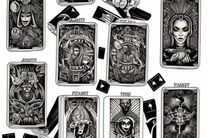 cart tarot world tattoo idea