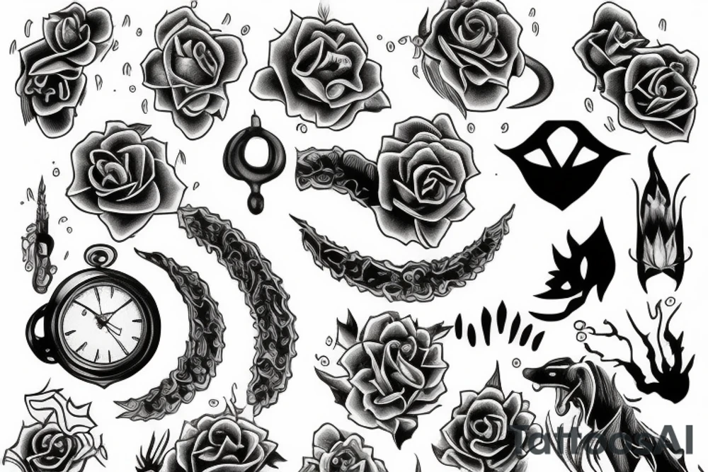 Time with pain tattoo idea