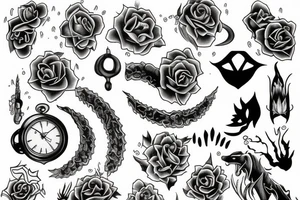 Time with pain tattoo idea