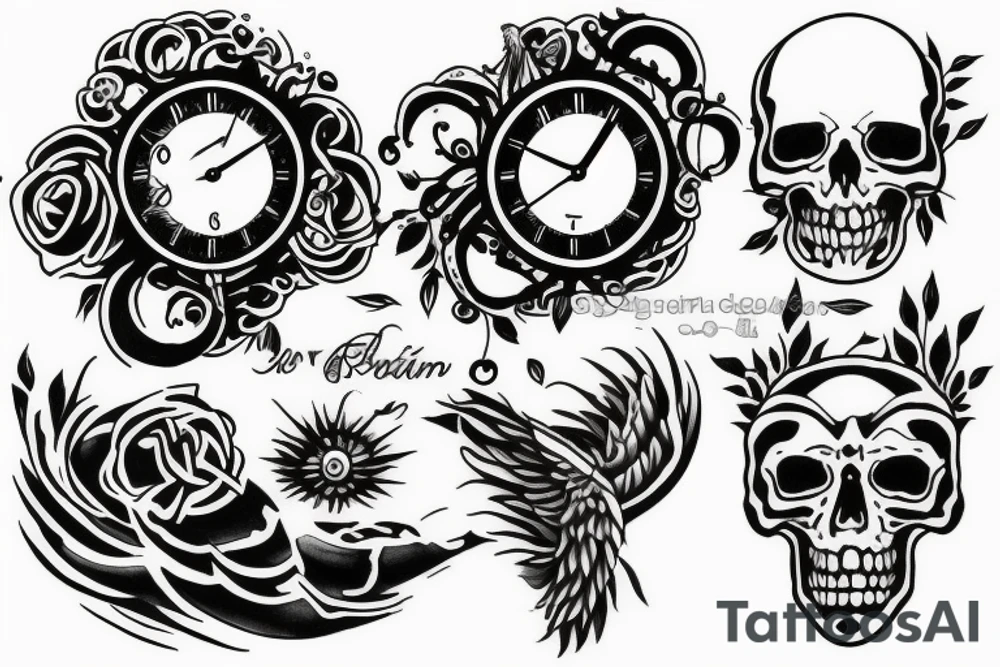Time with pain tattoo idea