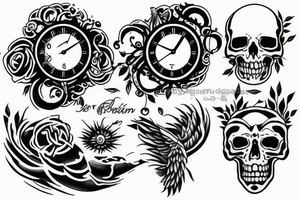 Time with pain tattoo idea