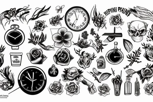 Time with pain tattoo idea