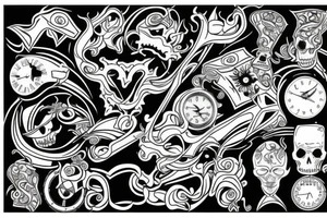 Time with pain tattoo idea