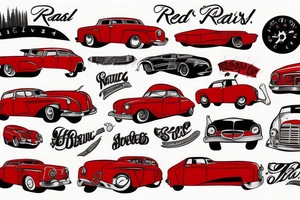 Red cars tattoo idea