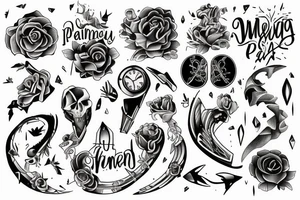 Time with pain tattoo idea