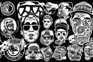 Hunter Thompson like gonzo jurnalism tattoo idea