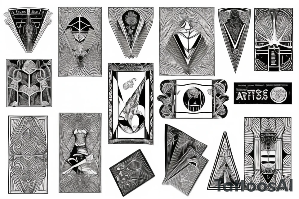 Art deco tattoo idea