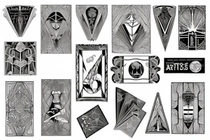 Art deco tattoo idea