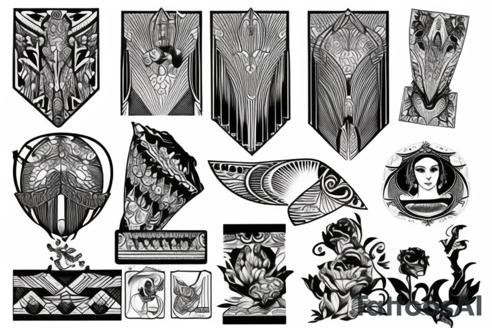 Art deco tattoo idea