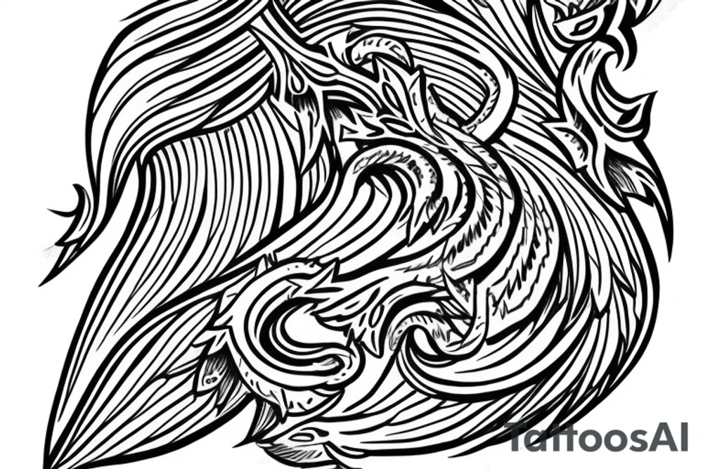 Angel shield tattoo idea