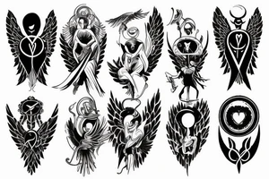 Angel shield tattoo idea