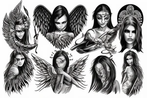 Angel warrior tattoo idea