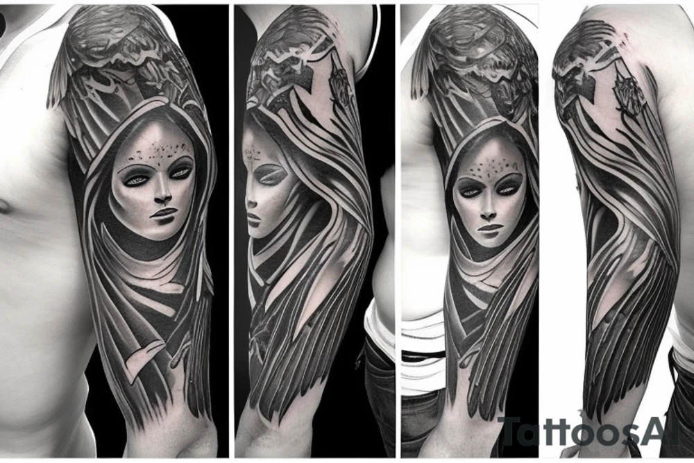 Angel warrior tattoo idea