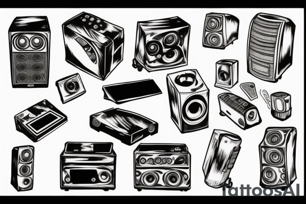 Sound system tattoo idea