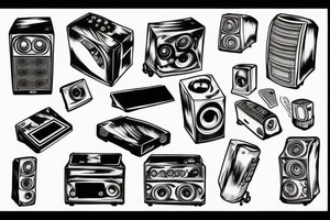 Sound system tattoo idea