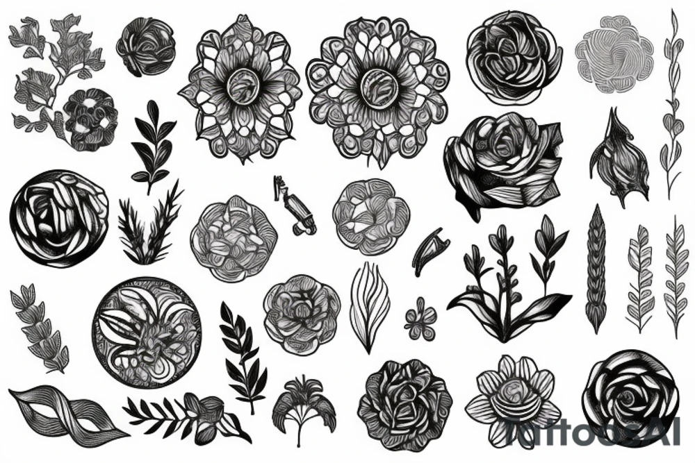 Flora ornament tattoo idea