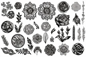 Flora ornament tattoo idea