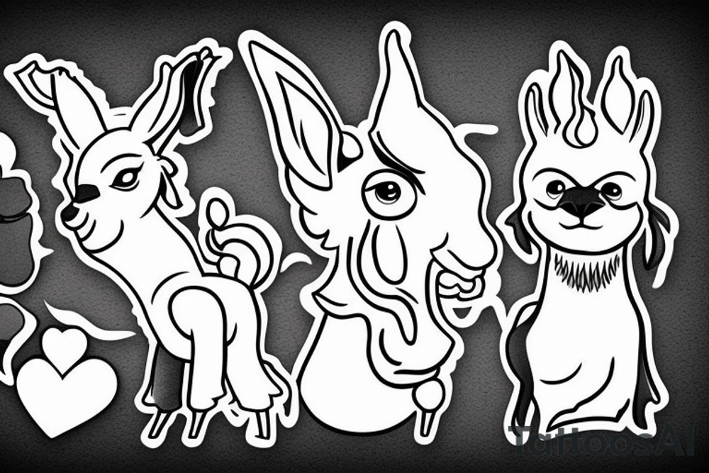 Llama into your heart tattoo idea