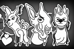 Llama into your heart tattoo idea