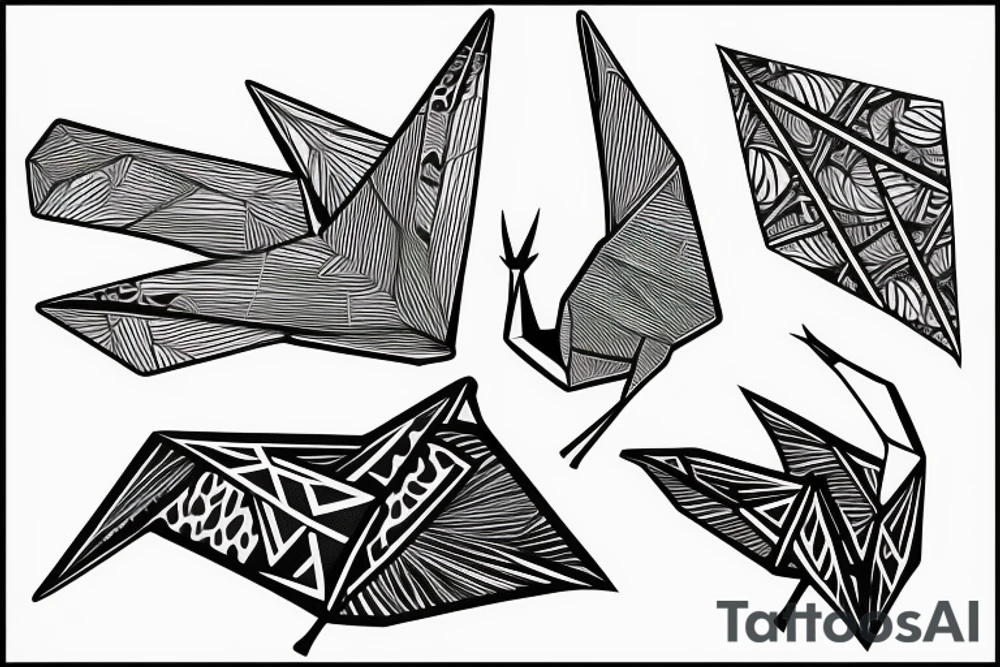 origami crane tattoo idea