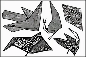 origami crane tattoo idea