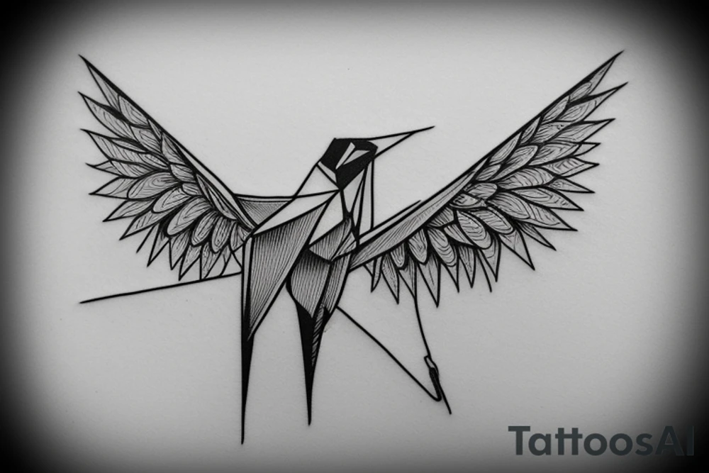 origami crane tattoo idea