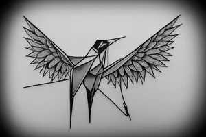 origami crane tattoo idea