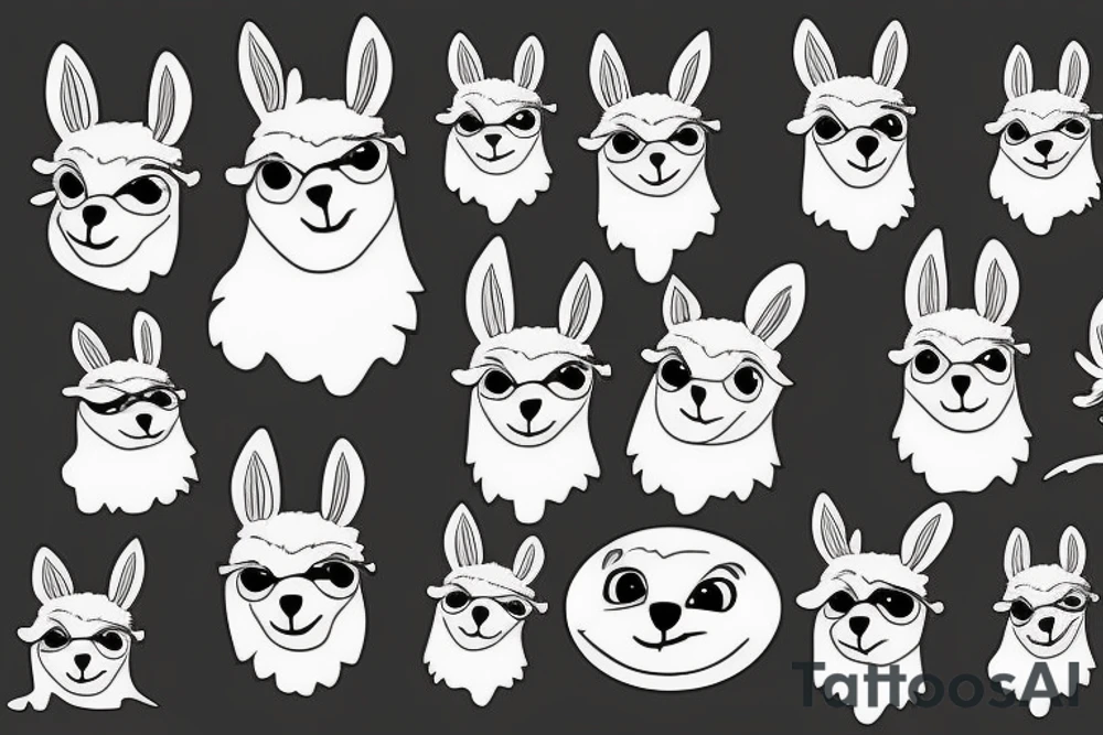 Llama into your heart tattoo idea