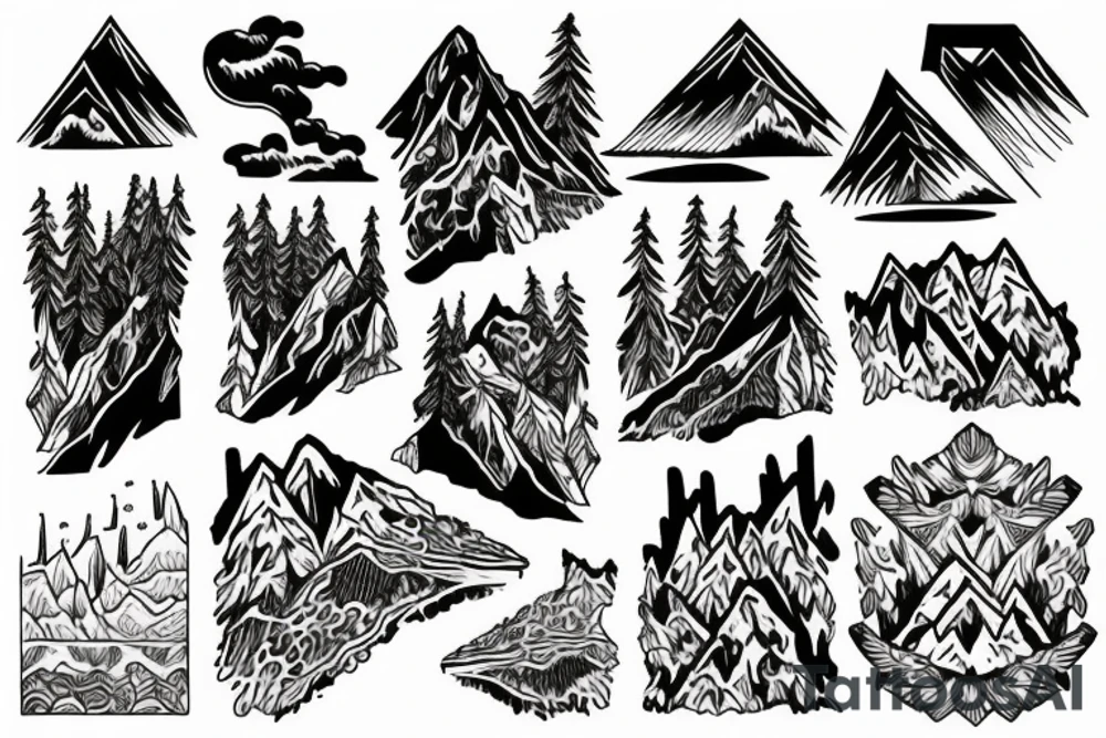 mountains tattoo idea