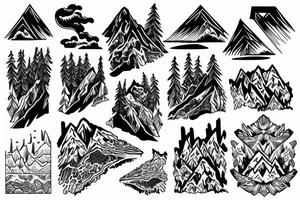 mountains tattoo idea