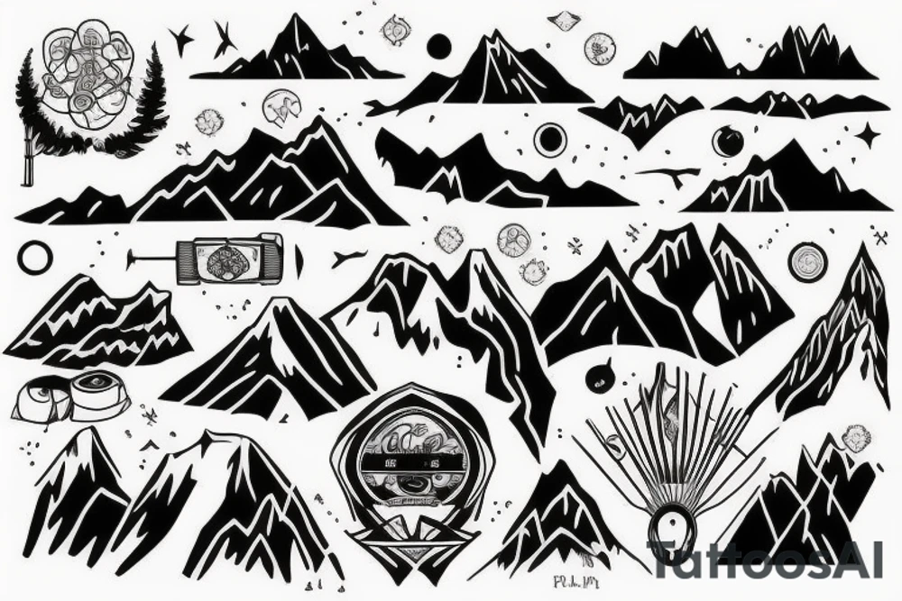 mountains tattoo idea