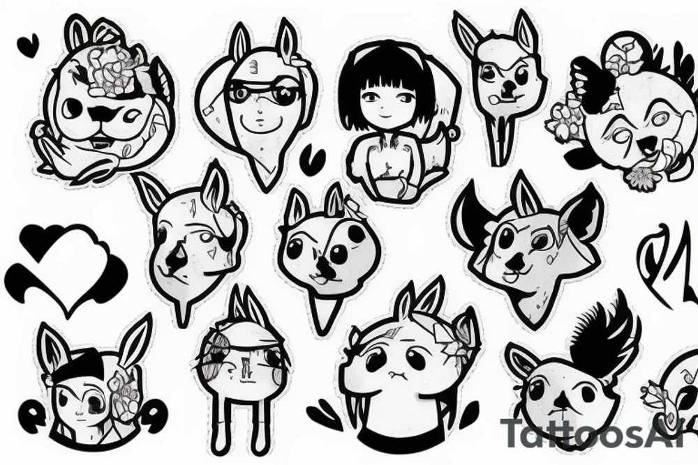 Llama into your heart tattoo idea