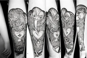 Llama heart tattoo idea