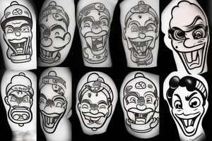 a wide-smiling chef popeye tattoo idea