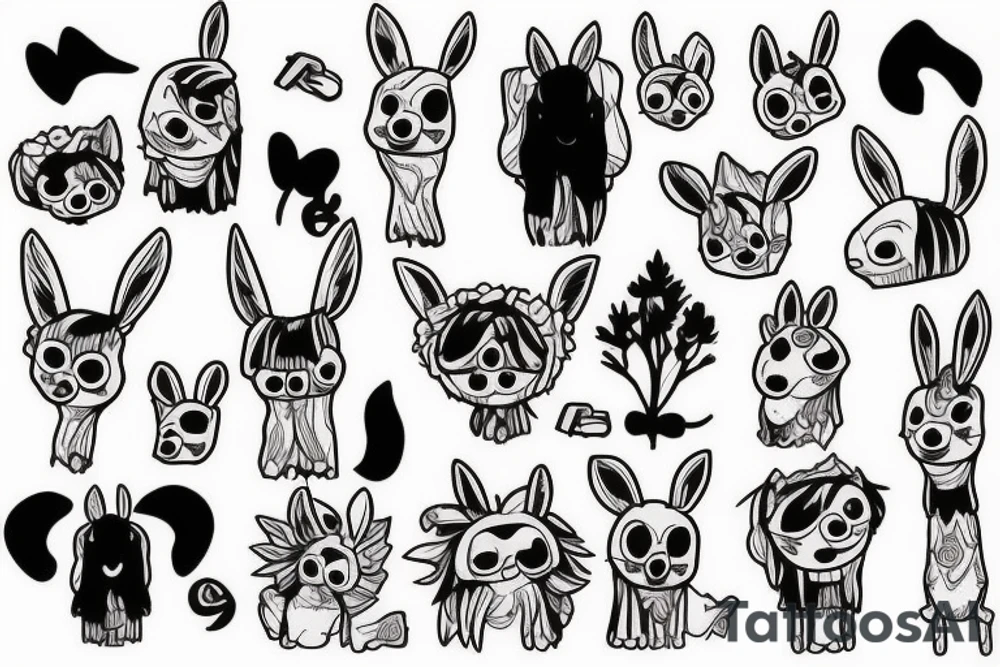Llama heart tattoo idea