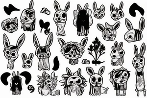 Llama heart tattoo idea