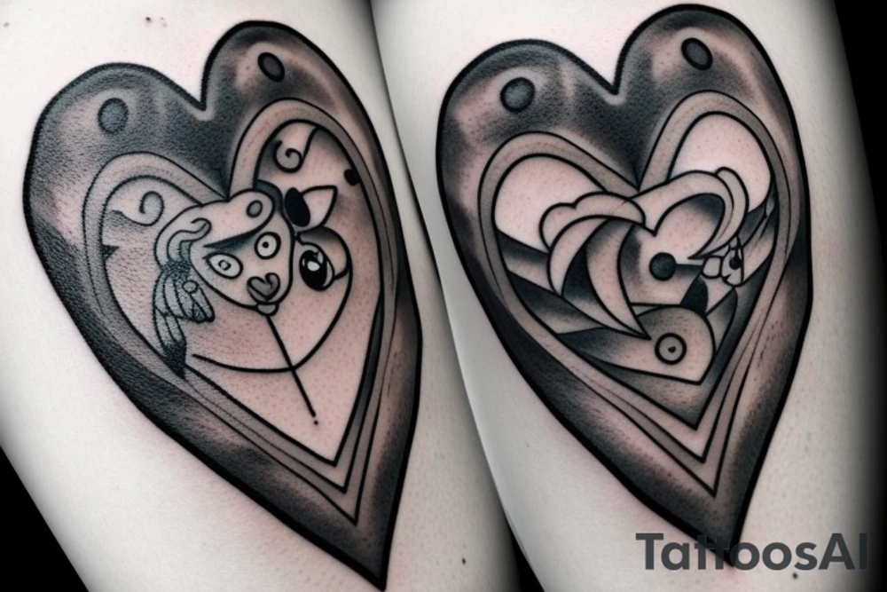 Llama heart tattoo idea