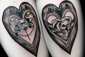 Llama heart tattoo idea